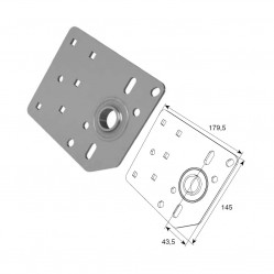 Кронштейн крепления вала L=179,5 (для барабана сзади)