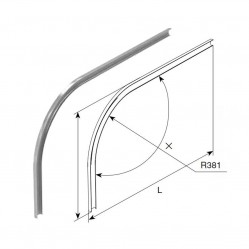 Изгиб R381 с заданным углом 25 град.