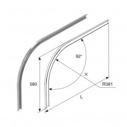 Изгиб горизонтальной направляющей R381 H580 L=4200 облегченный